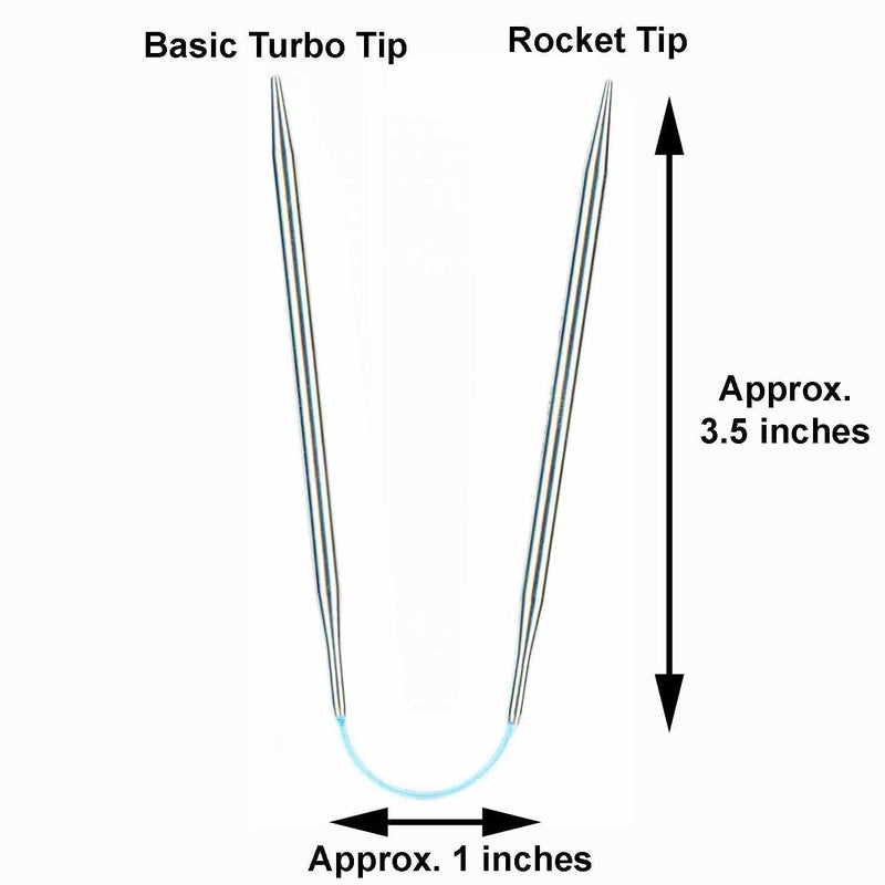 addi FlexiFlips 8 inch (20cm) (Set of 3) US 08 (5.0mm) DPN Double Pointed Knitting Needle Slick & Smooth Finish, Standard Tips, Smooth Joins, Blue Pliable Cord with 10 Colorful Stitch Markers - Image 3